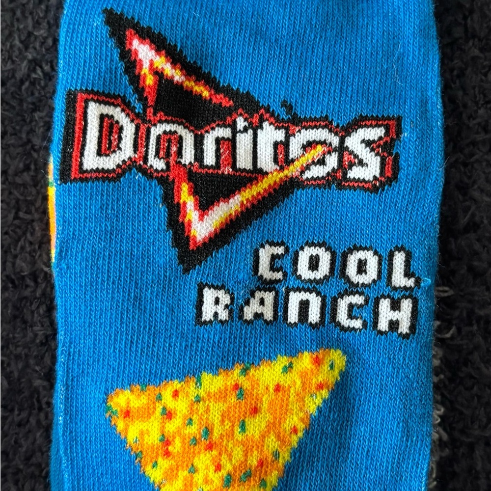 Blue and Yellow Casual Socks with Cool Ranch Design